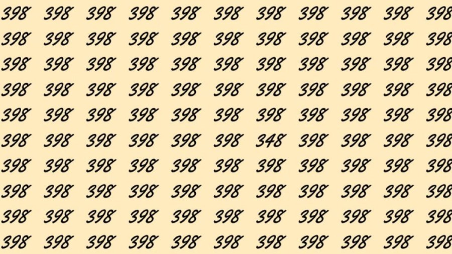 Can You Spot 348 among 398 in 30 Seconds? Explanation and Solution to the Optical Illusion