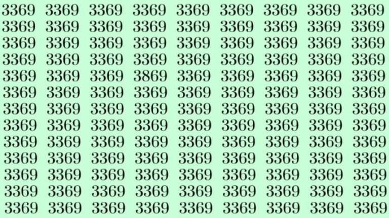 Can You Spot 3869 among 3369 in 30 Seconds? Explanation and Solution to the Optical Illusion