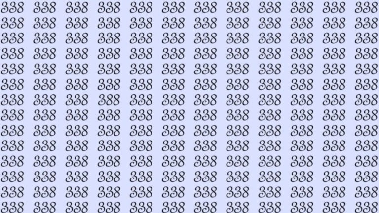 Can You Spot 388 among 338 in 30 Seconds? Explanation and Solution to the Optical Illusion