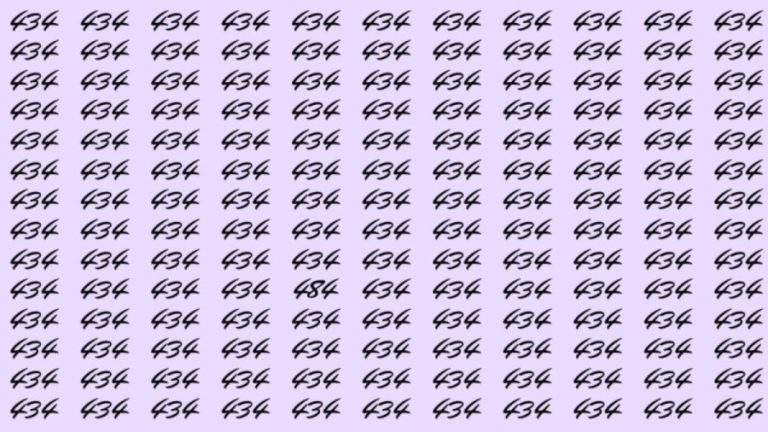 Can You Spot 484 among 434 in 30 Seconds? Explanation and Solution to the Optical Illusion