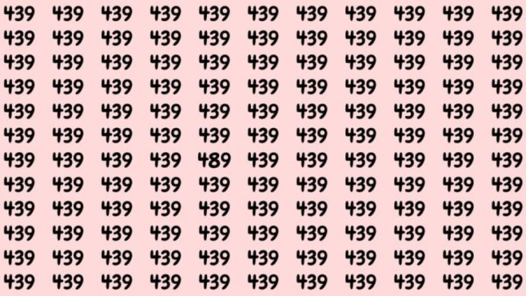 Can You Spot 489 among 439 in 30 Seconds? Explanation and Solution to the Optical Illusion