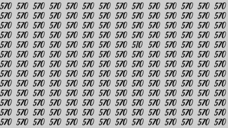 Can You Spot 510 among 570 in 30 Seconds? Explanation and Solution to the Optical Illusion
