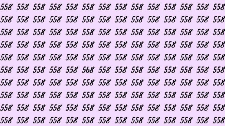 Can You Spot 568 among 558 in 30 Seconds? Explanation and Solution to the Optical Illusion