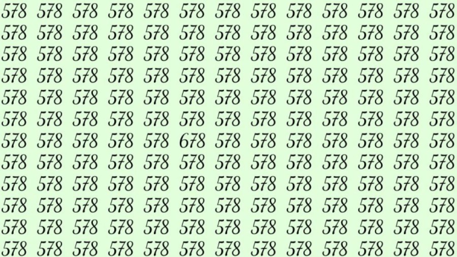 Can You Spot 678 among 578 in 30 Seconds? Explanation and Solution to the Optical Illusion