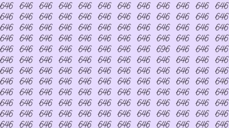 Can You Spot 696 among 646 in 30 Seconds? Explanation and Solution to the Optical Illusion