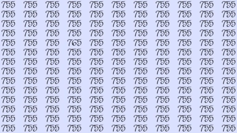 Can You Spot 765 among 755 in 30 Seconds? Explanation and Solution to the Optical Illusion