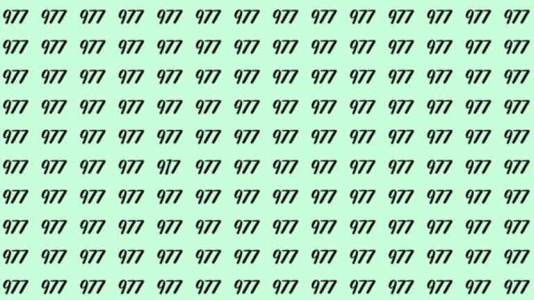Can You Spot 917 among 977 in 30 Seconds? Explanation and Solution to the Optical Illusion