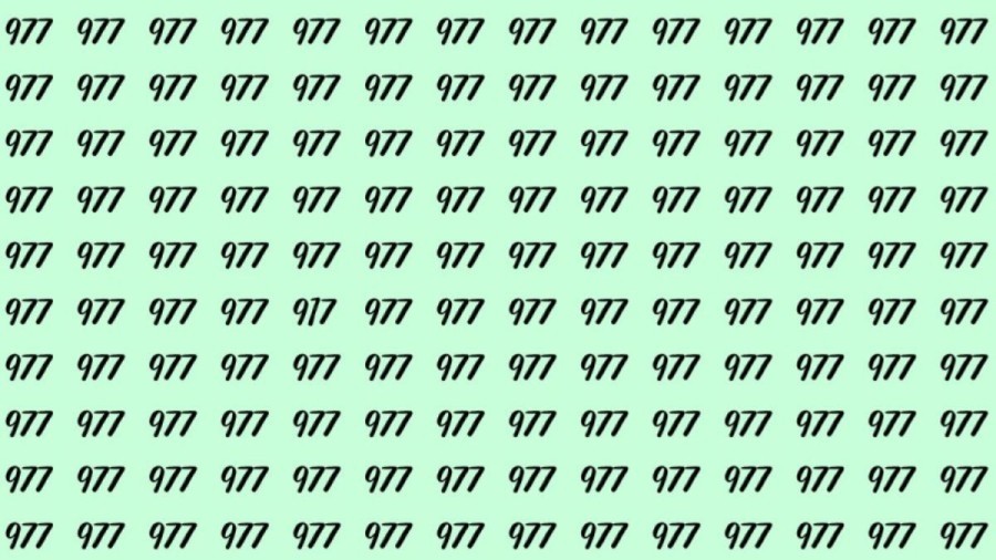 Can You Spot 917 among 977 in 30 Seconds? Explanation and Solution to the Optical Illusion