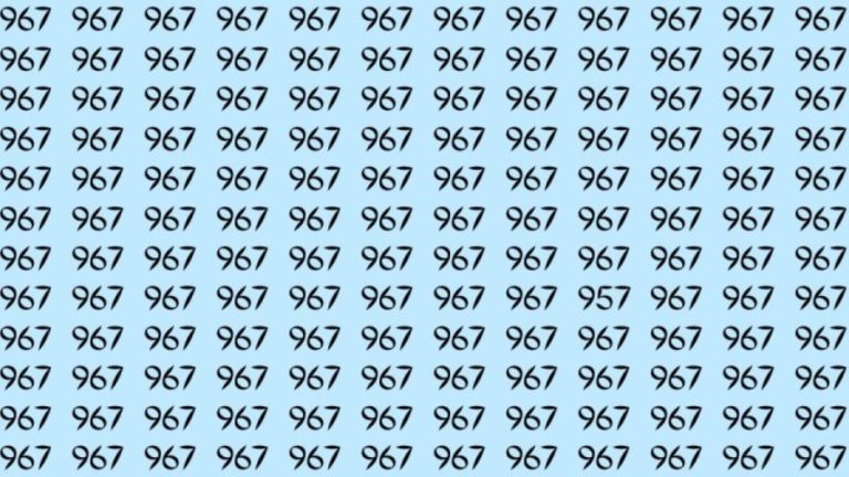Can You Spot 957 among 967 in 30 Seconds? Explanation and Solution to the Optical Illusion