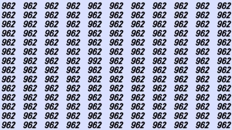 Can You Spot 992 among 962 in 30 Seconds? Explanation and Solution to the Optical Illusion